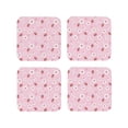 thumbnail image 1 of Rateoe Hand Drawn Strawberry Drawing Drink Coasters Set of 4 Leather Coasters Spill Protection for Table Desk,Durable and Non Slip Leather Coaster ,4 Inches Drink Mats-Square, 1 of 6