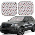 thumbnail image 1 of Rateoe Hand Drawn Strawberry Pattern 2 Piece Car Windshield Sun Shade Foldable | Front Windshield Shade for Sun, Heat and UV Rays | Sunshade for Car Front Window-Large, 1 of 6