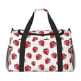 thumbnail image 1 of Rateoe Hand Drawn Strawberry Pattern Gym Bag for Women, Duffle Bag for Travel with Wet Pocket, Carry on Weekender Bags for Women, Water Resistant Travel Bag Duffel Bag, 1 of 7