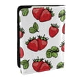 thumbnail image 1 of Rateoe Hand Drawn Strawberry Pattern Passport Holder Wallet Leather Mulit-purpose Travel Wallet Credit Cards Case ,Passport Cover for Women Men-6.5 in, 1 of 5