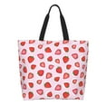 thumbnail image 1 of Rateoe Hand Drawn Strawberry Tote Bag - Waterproof Lightweight Handbags Travel Shoulder Bag for Hiking Yoga Gym Swimming Travel Beach, 1 of 8