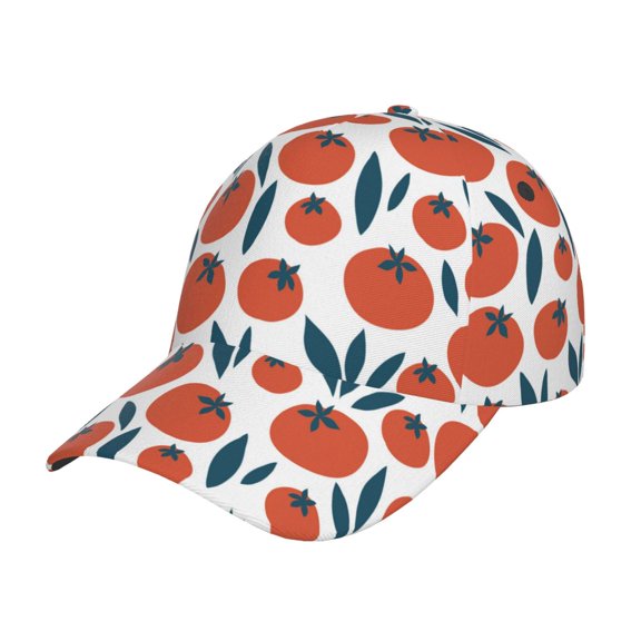 Rateoe Hand Drawn Tomatoes Pattern Mens Baseball Cap Adjustable Curved Brim Hat, Soft Cotton Sports Cap for Outdoor, Casual, and Everyday Wear, Comfortable & Breathable