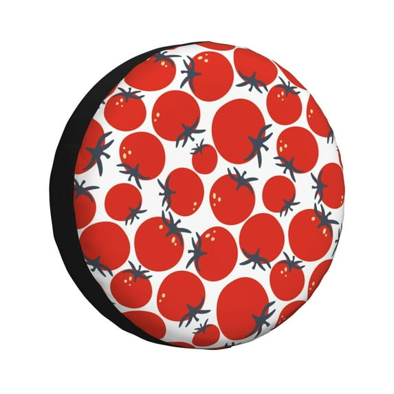 Rateoe Hand Drawn Tomatoes Pattern Tire Cover Wheel Protectors Weatherproof Wheel Covers Universal Fit for Trailer Rv SUV Truck Camper Travel Trailers Accessories-16 inch