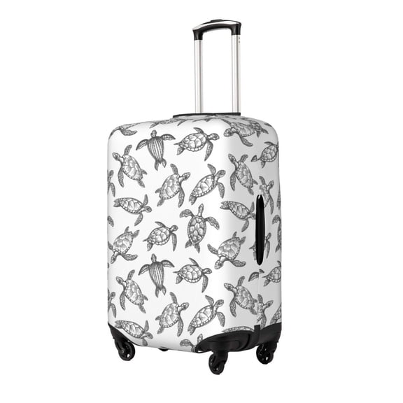 Rateoe Hand Drawn Turtle Printed Luggage Cover, Suitcase Protector Fits 18-32 Inch Luggage-