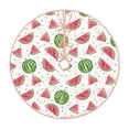 thumbnail image 1 of Rateoe Hand Drawn Watermelon Pattern Christmas Tree Skirt with Ties , Christmas Tree Decorations, Farmhouse Christmas Decor Xmas Holiday Decorations-30", 1 of 6