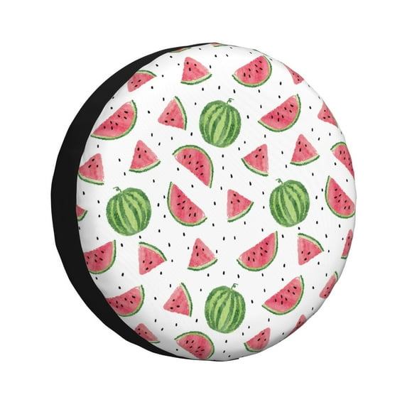 Rateoe Hand Drawn Watermelon Pattern Tire Cover Wheel Protectors Weatherproof Wheel Covers Universal Fit for Trailer Rv SUV Truck Camper Travel Trailers Accessories-14 inch