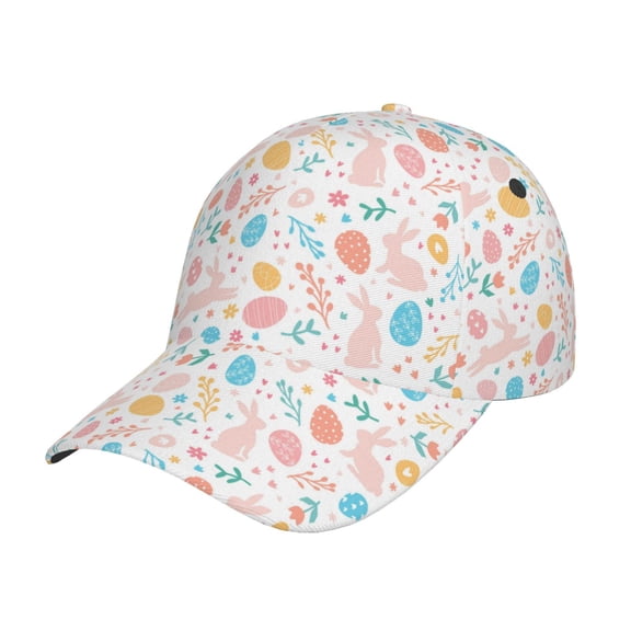 Rateoe Happy Easter Pattern Baseball Cap Outdoor Cap Mountain Dad Hat - Unstructured Soft Cotton Cap-Adjustable UV Protection Cap