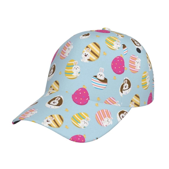 Rateoe Happy Easter Pattern Baseball Cap Outdoor Cap Mountain Dad Hat - Unstructured Soft Cotton Cap-Adjustable UV Protection Cap