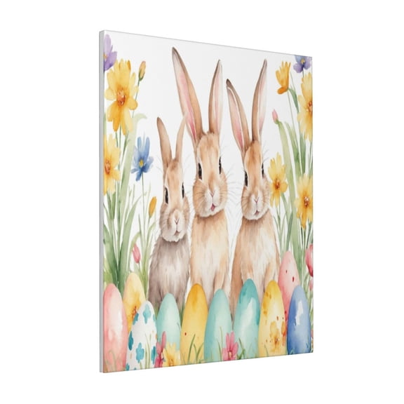Rateoe Happy Easter Pattern Decorative Picture – Unique Modern Wall Art, Ready-to-Hang Canvas Print for Home (Vertical)