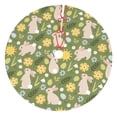 thumbnail image 1 of Rateoe Happy Easter Print Christmas Tree Skirt 30" for Xmas Holiday New Year Party Circle Tree Mat Ornaments Decoration, 1 of 7