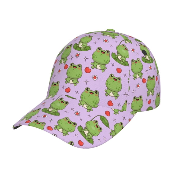 Rateoe Happy Frogs1 Pattern Men’s Baseball Cap – Adjustable Curved Brim Hat, Soft Cotton Sports Cap for Outdoor, Casual, and Everyday Wear, Comfortable & Breathable
