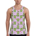 thumbnail image 1 of Rateoe Happy Frogs1 Pattern Sleeveless Gym Shirt Muscle Tee Breathable Workout Shirt Slim-Fit Tank Quick Dry Fit Muscle Tank Top Bodybuilding Sleeveless T Shirt-Large, 1 of 7