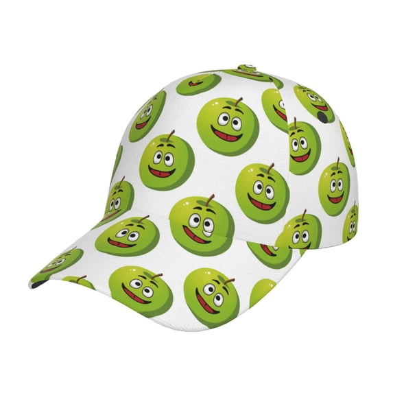 Rateoe Happy Fruit Pattern Baseball Cap Outdoor Cap Mountain Dad Hat - Unstructured Soft Cotton Cap-Adjustable UV Protection Cap