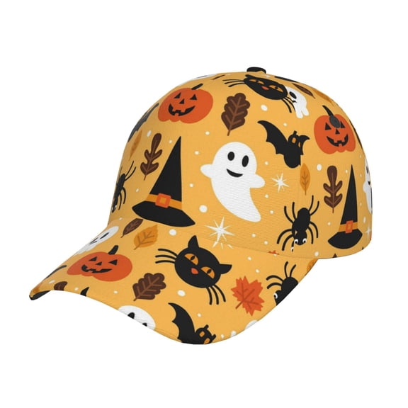 Rateoe Happy Halloween Pattern Baseball Cap Outdoor Cap Mountain Dad Hat - Unstructured Soft Cotton Cap-Adjustable UV Protection Cap