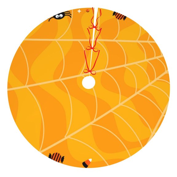 Rateoe Happy Halloween Print Christmas Tree Skirt 48" for Xmas Holiday New Year Party Circle Tree Mat Ornaments Decoration
