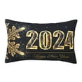 thumbnail image 1 of Rateoe Happy New Year 2024 (5) Pattern Pillow Covers with Invisible Zipper(Pillows are not Included) Standard Pillowcases-20"x30", 1 of 6
