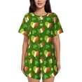 thumbnail image 1 of Rateoe Happy St. Patrick's Day Pattern Women's Short-Sleeved Pajama Set - 2 Piece Soft and Lightweight Sleepwear Set-4X-Large, 1 of 6