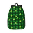 thumbnail image 1 of Rateoe Happy St. Patrick's Day5 Pattern Student Backpack Water-resistant Backpack 15-inch Laptop Backpack Lightweight Adjustable School Backpack, 1 of 6