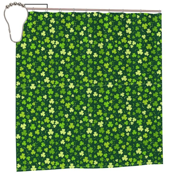 Rateoe Happy St. Patrick's day Shower Curtain - Fancy Bathroom Shower Curtain Sets - Waterproof Shower Curtain with Hooks with 12 Plastic Hooks 72x72 Inches