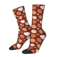 thumbnail image 1 of Rateoe Happy Thanksgiving Day for Women Casual Calf Socks - Cute Crew Socks - Thin Soft Above Ankle Socks Size 5-11, 1 of 6