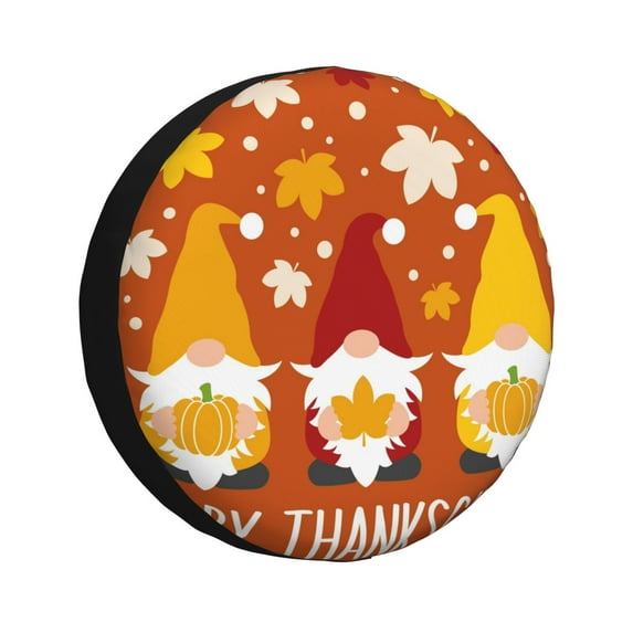 Rateoe Happy Thanksgiving Three Gnomes Pattern Tire Cover Wheel Protectors Weatherproof Wheel Covers Universal Fit for Trailer Rv SUV Truck Camper Travel Trailers Accessories-16 inch