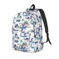 thumbnail image 1 of Rateoe Hawaii Palms Pattern Durable Canvas Backpack for Men & Women – Stylish & Lightweight – Adjustable Straps, Multiple Pockets – Fits 15-17 Inch LaptopsSmall, 1 of 5