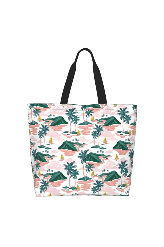 Hawaii Palms Tote Bag - Waterproof Lightweight Handbags Travel Shoulder Bag for Hiking Yoga Gym Swimming Travel Beach