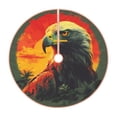 thumbnail image 1 of Rateoe Hawaiian Style Bald Eagle Pattern Christmas Tree Skirt with Ties , Christmas Tree Decorations, Farmhouse Christmas Decor Xmas Holiday Decorations-36", 1 of 6