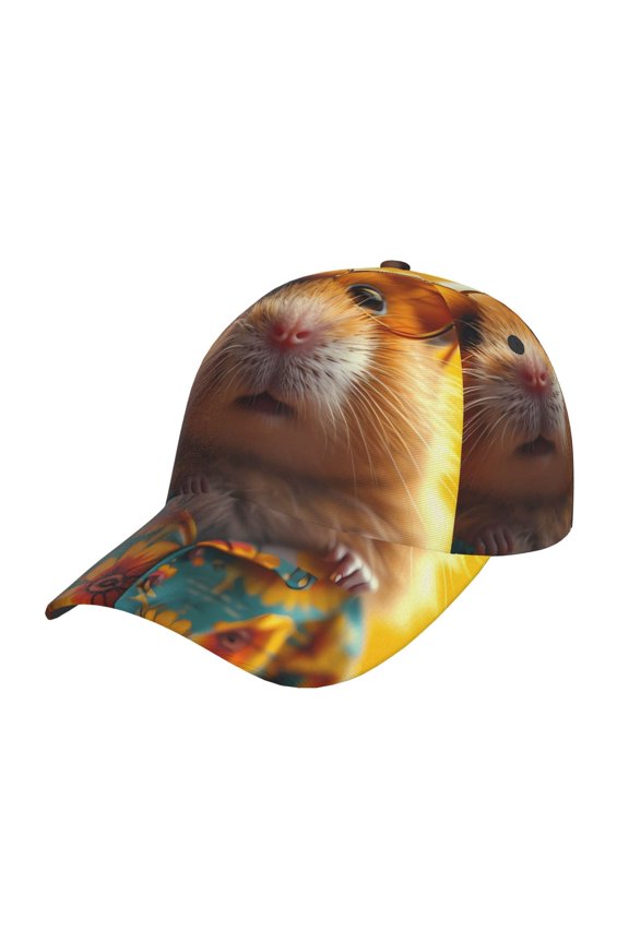 Hawaiian Style Guinea Pig Pattern Baseball Cap Outdoor Cap Mountain Dad Hat - Unstructured Soft Cotton Cap-Adjustable UV Protection Cap