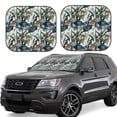 thumbnail image 1 of Rateoe Hawaiian Style Pattern 2 Piece Car Windshield Sun Shade Foldable | Front Windshield Shade for Sun, Heat and UV Rays | Sunshade for Car Front Window-Medium, 1 of 6