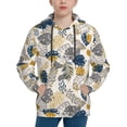 thumbnail image 1 of Rateoe Hawaiian Style Pattern Boys Hoodie, Youth Pullover Hooded Sweatshirt, Kangaroo Pocket Hoodie for Kids-Medium, 1 of 6