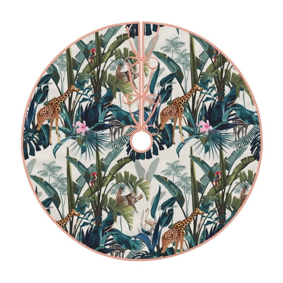 Rateoe Hawaiian Style Pattern Christmas Tree Skirt with Ties , Christmas Tree Decorations, Farmhouse Christmas Decor Xmas Holiday Decorations-36"