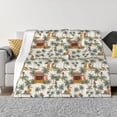 thumbnail image 1 of Rateoe Hawaiian Style Pattern Flannel Throw Blanket, Ultra-soft Blanket for Bed, Couch, Car, Hypoallergenic Anti-pilling blanket-50"x40"(Horizontal), 1 of 6