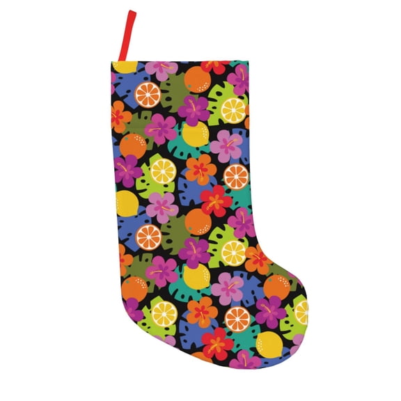 Rateoe Hawaiian Style Print Christmas Stockings,18 Inch Large Christmas Stockings Decoration Ornaments for Holiday Home Fireplace Indoors