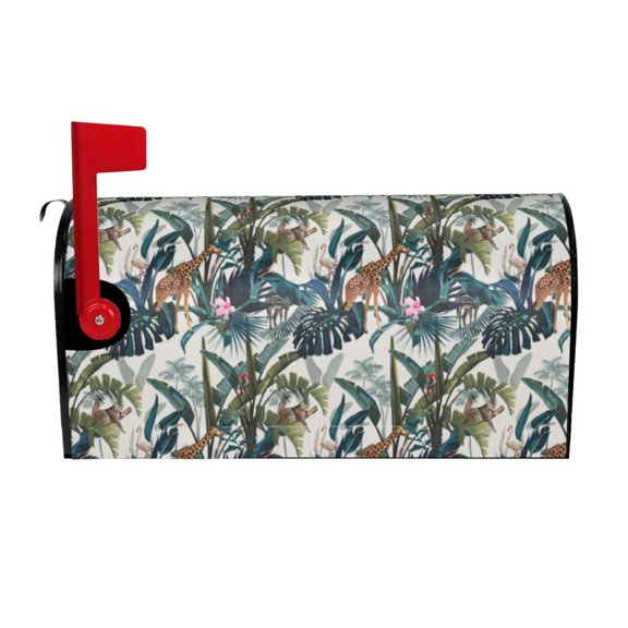 Rateoe Hawaiian Style Printed Mailbox Covers - Easy to Install Fall, Winter, Spring, Summer Mailbox Cover - Weather and UV-Resistant Mailbox Decor - Mailbox Magnetic Covers-