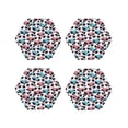 thumbnail image 1 of Rateoe Heart Panda Drawing Drink Coasters Set of 4 Leather Coasters Spill Protection for Table Desk,Durable and Non Slip Leather Coaster ,4 Inches Drink Mats-Hexagon, 1 of 6