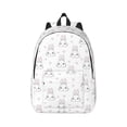 thumbnail image 1 of Rateoe Heart Rabbit Pattern Canvas College Laptop Backpack,Travel Daypack,Durable Rucksack Travel Notebook Bag School Backpack Book Bag for Men Women-Medium, 1 of 7
