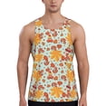 thumbnail image 1 of Rateoe Hearts And Autumn Leaves Pattern Sleeveless Gym Shirt Muscle Tee Breathable Workout Shirt Slim-Fit Tank Quick Dry Fit Muscle Tank Top Bodybuilding Sleeveless T Shirt-Large, 1 of 7