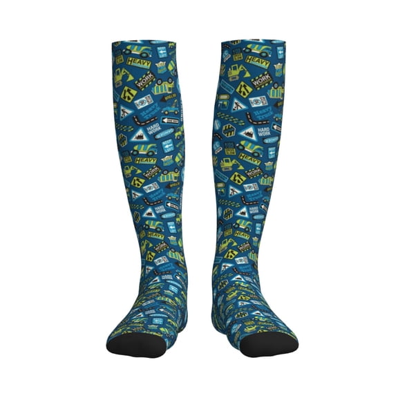 Rateoe Heavy Equipment Machinery Compression Socks for Women and Men 20-30mmHg-Circulation Support Socks Knee High Nurse Pregnant Running Medical and Travel Athletic