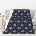 thumbnail image 1 of Rateoe Hedgehog And Snail Pattern Flannel Throw Blanket, Ultra-soft Blanket for Bed, Couch, Car, Hypoallergenic Anti-pilling blanket-50"x40"(Vertical), 1 of 6