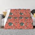 thumbnail image 1 of Rateoe Hedgehog Mushroom Pattern Flannel Throw Blanket, Ultra-soft Blanket for Bed, Couch, Car, Hypoallergenic Anti-pilling blanket-50"x40"(Horizontal), 1 of 6