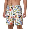 thumbnail image 1 of Rateoe Hello Summer2 Pattern Men’s Swim Shorts with Compression Liner – Double-Layered Quick-Dry Swimwear, Comfortable & Stretchy Beach Shorts-XX-Large, 1 of 6