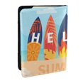 thumbnail image 1 of Rateoe Hello Summer3 Pattern Passport Holder Wallet Leather Mulit-purpose Travel Wallet Credit Cards Case ,Passport Cover for Women Men-6.5 in, 1 of 5