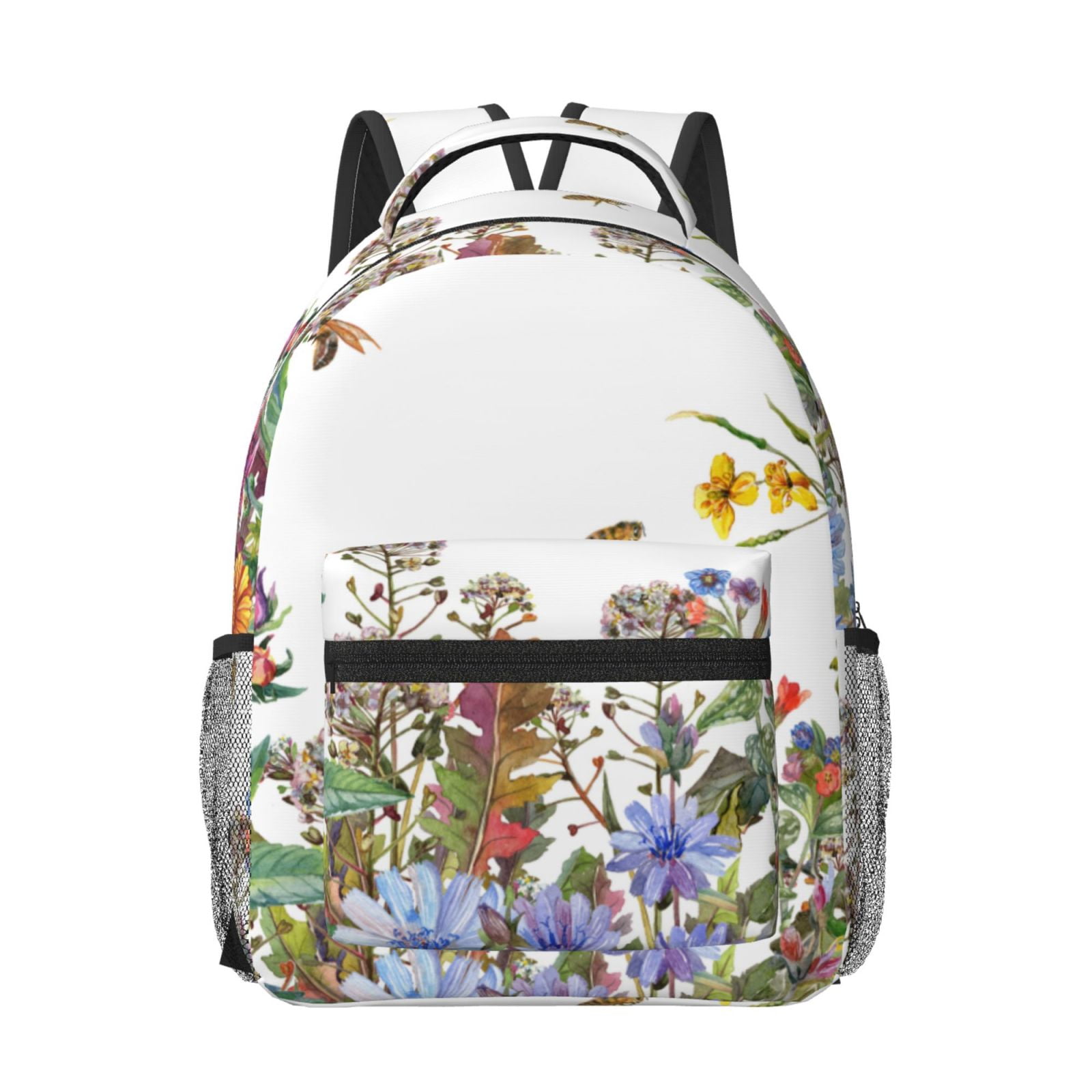 Rateoe Herbs and Wildflowers Pattern Durable Student Backpack Laptop Bag-  Ergonomic Design, Waterproof Twill Fabric - Ideal for School, Travel, and  Outdoor Activities - Walmart.com