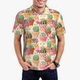 thumbnail image 1 of Rateoe High Detail Succulent Pattern Men's Short Sleeve Polo Shirts, Golf Polo Shirts Short Sleeve Performance Moisture Wicking Dry-Small, 1 of 6