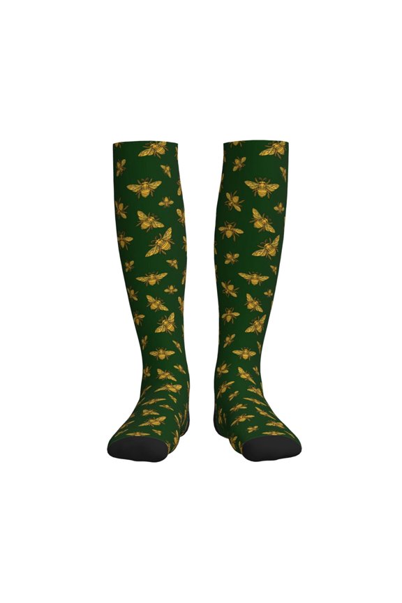 Hohey Bee Compression Socks for Women and Men 20-30mmHg-Circulation Support Socks Knee High Nurse Pregnant Running Medical and Travel Athletic