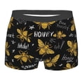 thumbnail image 1 of Rateoe Hohey Bee Golden Embroidery Mens Boxer Briefs Poly Spandex Performance Boxer Briefs Underwear Hem Boxer Briefs - Small, 1 of 8