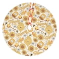 thumbnail image 1 of Rateoe Honey Honeycomb Print Christmas Tree Skirt 48" for Xmas Holiday New Year Party Circle Tree Mat Ornaments Decoration, 1 of 7