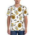 thumbnail image 1 of Rateoe Honey Pattern Men’s Baseball Short Sleeve Polo Shirt, Midweight Men's Shirt Golf Shirt Polo Shirts Quick Dry Short-Large, 1 of 7