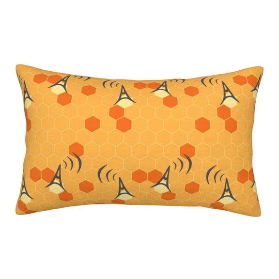 Rateoe Honeycomb Pattern Pillow Covers with Invisible Zipper(Pillows are not Included) Standard Pillowcases-16"x24"